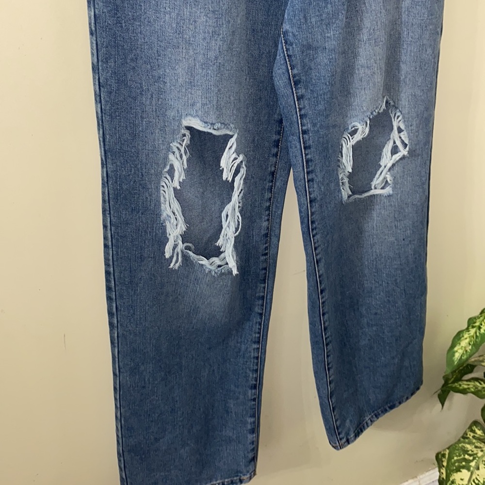 Refuge Denim Wise Leg Distressed Jeans Size 7 - Picture 4 of 8